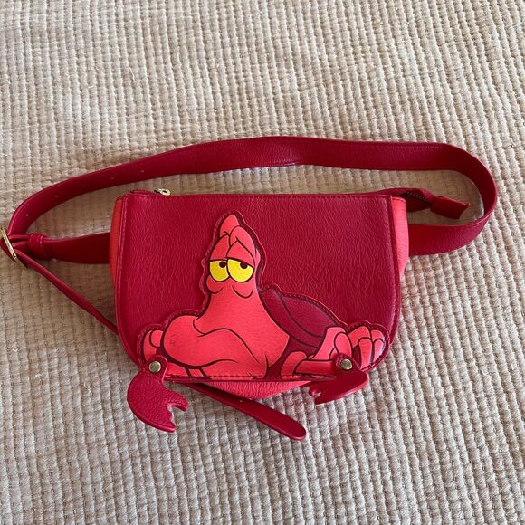 Loungefly Disney Little Mermaid Sebastian Fanny Pack Waist Bag Red WDTB15490619 - Picture 1 of 11